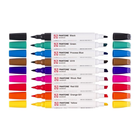 Talens Pantone Marker Set Of 9 Primary - Click Image to Close