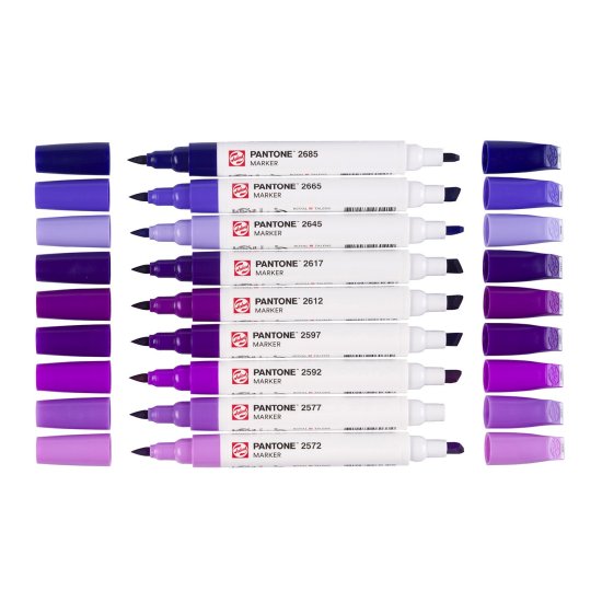 Talens Pantone Marker Set Of 9 Purple - Click Image to Close