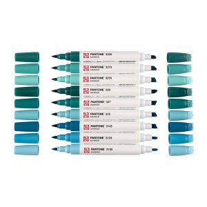 Talens Pantone Marker Set Of 9 Blue Green Talens Pantone Marker Set Of 9 Blue Green