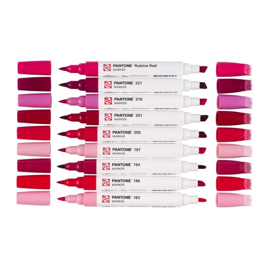 Talens Pantone Marker Set Of 9 Cool Red - Click Image to Close