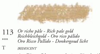 113 Rich Pale Gold Sennelier Iridescent Oil Pastel