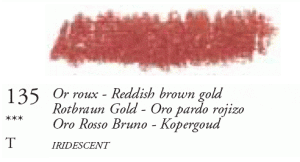 135 Reddish Brown Gold Sennelier Iridescent Oil Pastel