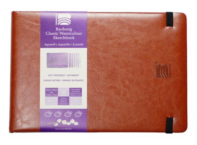 16x24cm Academy Baohong Watercolour Sketchbook Smooth HP 300gsm