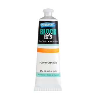 Derivan Block Ink Fluro Orange 75ml