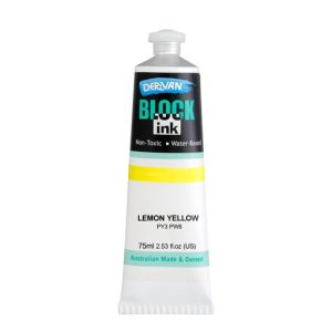 Derivan Block Ink Lemon Yellow (Cool) 75ml