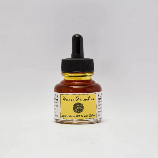 Lemon Yellow Sennelier Encre Drawing Ink 30ml - Click Image to Close