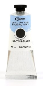 Caligo Safe Wash Etching Ink Brown Black 75ml