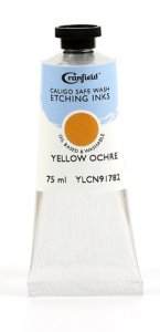 Caligo Safe Wash Etching Ink Yellow Ochre 75ml