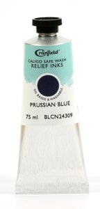 Caligo Safe Wash Relief Ink Prussian Blue 75ml