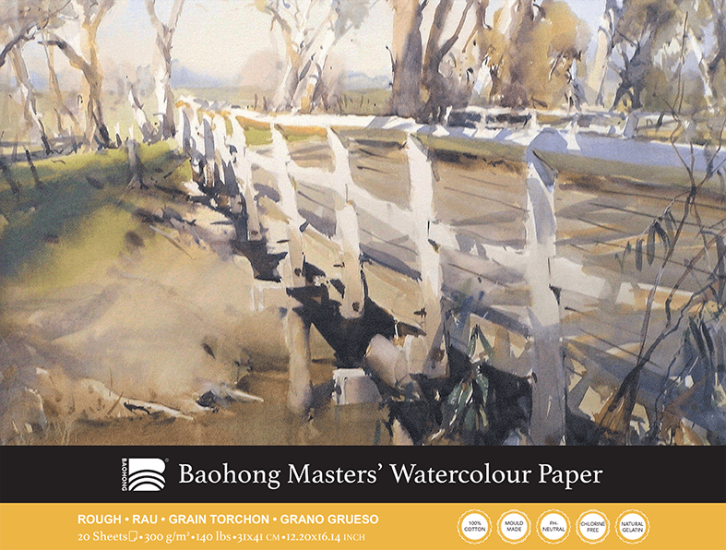 310x410 Baohong Block Rough Ross Paterson 300gsm - Click Image to Close