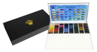 Old Holland - Watercolour Master Steel Box Set 40 Triple-Pans