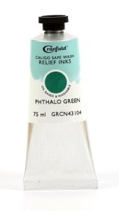 Caligo Safe Wash Relief Ink Phthalo Green 75ml