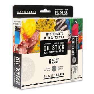 Sennelier Set of 6 assorted medium sticks