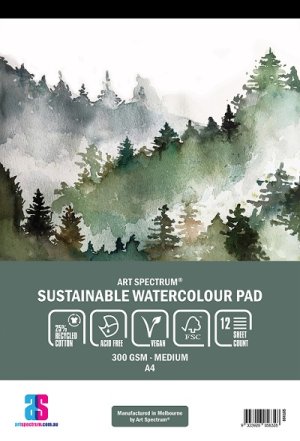 Art Spectrum Sustainable 25% Cotton A4 W/C Pad 300gsm
