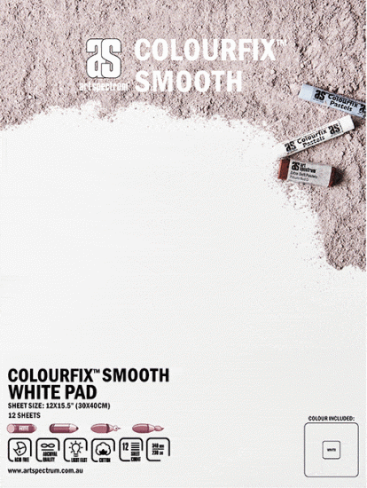Art Spectrum Colourfix Smooth Pad 30x40 White - Click Image to Close