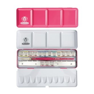 Horadam Watercolour 12 x 1/2 pans Pretty Pink Metal Tin Edition