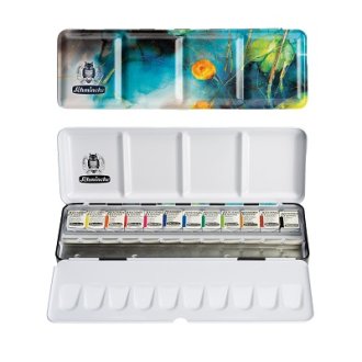 Akademie Watercolour 12 x 1/2 pans Metal Tin Limited Edition