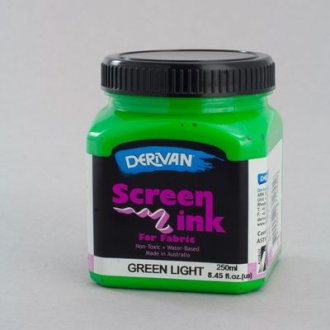 Light Green Screen Ink Derivan (Fabric) 250ml