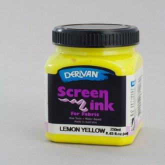 Lemon Yellow Screen Ink Derivan (Fabric) 250ml