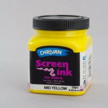 Mid Yellow Screen Ink Derivan (Fabric) 250ml
