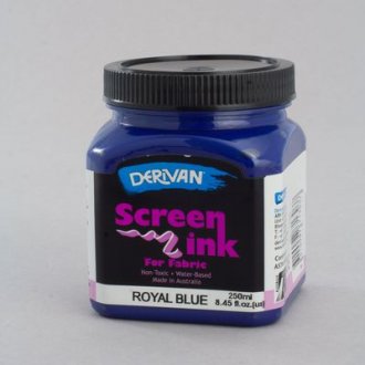 Royal Blue Screen Ink Derivan (Fabric) 250ml