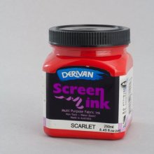 Scarlet Screen Ink Derivan (Fabric) 250ml