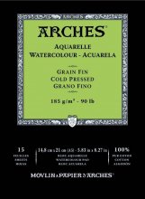 Arches Watercolour Pad 185gsm A5 Cold Pressed / Medium