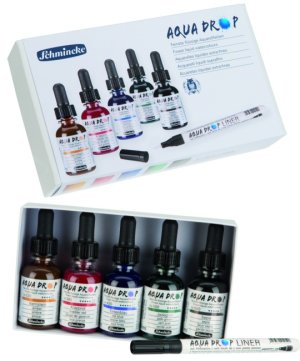 Schmincke Aqua Drop Set 5x30ml (Plus Liner)