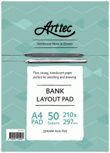 Arttec Bank Layout Pad 50gsm A3