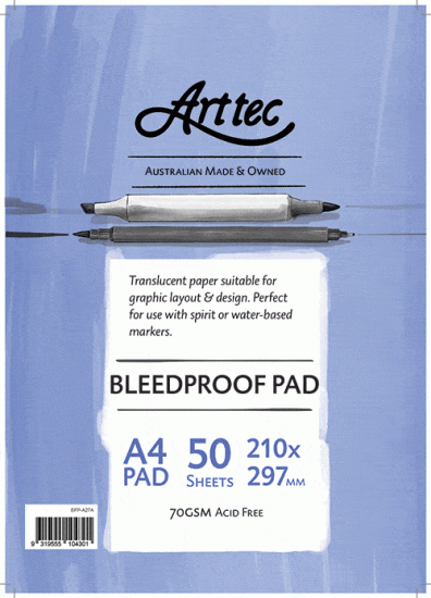 Arttec Bleedproof Pad 70gsm A4 - Click Image to Close