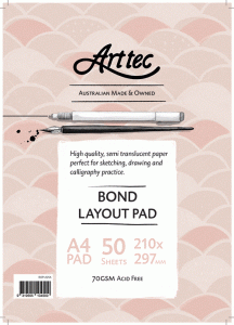 Arttec Bond Layout Pad 70gsm A4