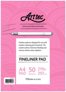 Arttec Fineliner Pad 115gsm A4