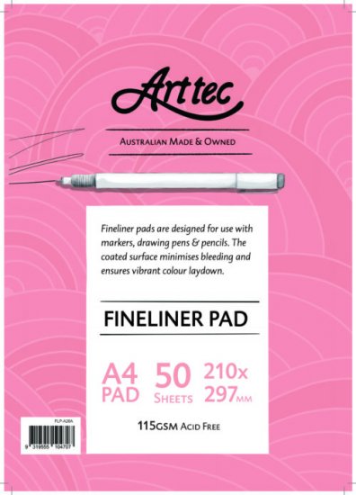 Arttec Fineliner Pad 115gsm A4 - Click Image to Close