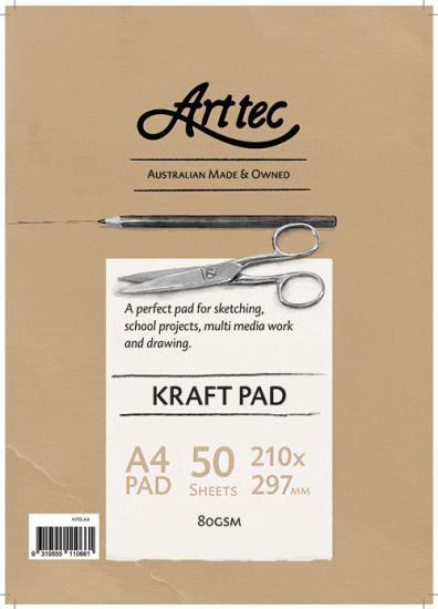 Arttec Kraft Paper Pad 80gsm A4 - Click Image to Close