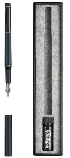 Indigraph Steel Fountain Pen M - Click Image to Close