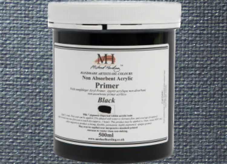 Non Absorbent Acrylic Primer MH Black 500ml - Click Image to Close