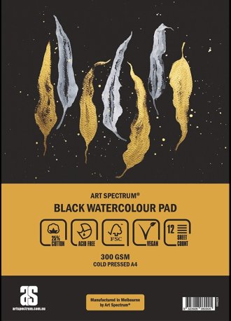 Art Spectrum Black Watercolour Pad A3 300gsm