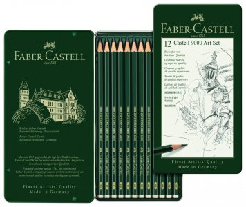 Faber Castell Graphite 9000 Art Set (12 tin)