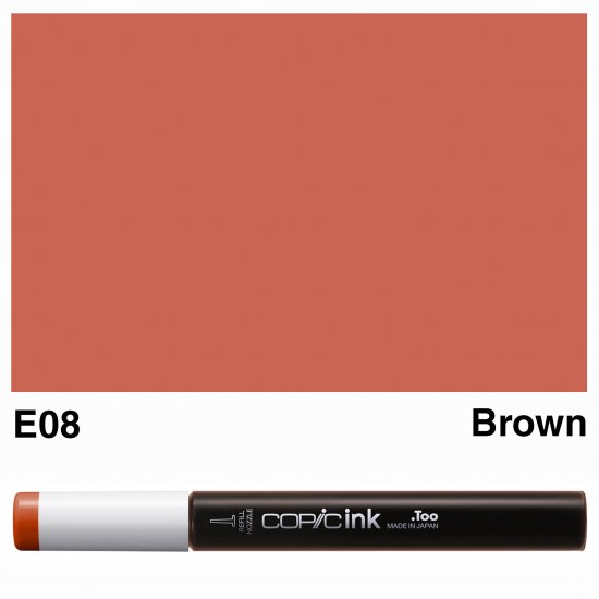 Copic Ink E08-Brown - Click Image to Close
