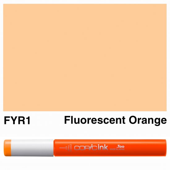 Copic Ink FYR1-Fluorescent Orange - Click Image to Close