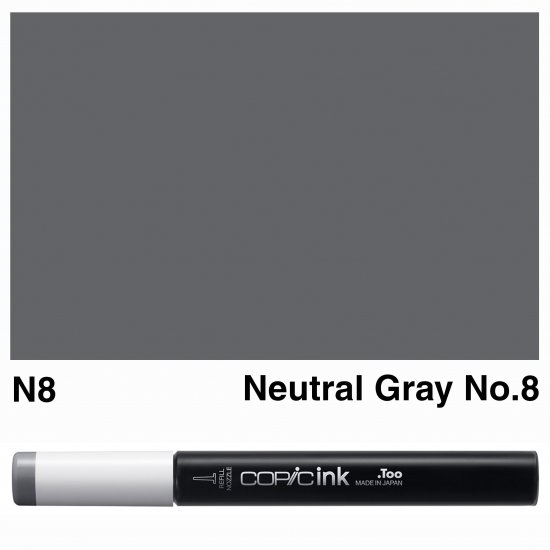 Copic Ink N8-Neutral Gray No.8 - Click Image to Close