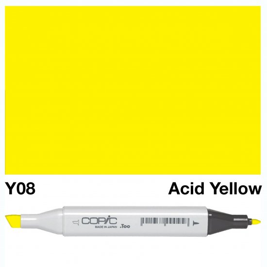 Copic Classic Y08 Acid Yellow - Click Image to Close