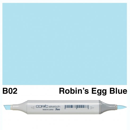 Copic Sketch B02-Robins Egg Blue - Click Image to Close