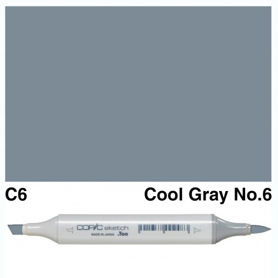Copic Sketch C6-Cool Gray No.6 - Click Image to Close