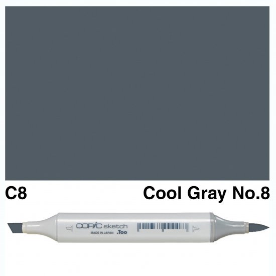 Copic Sketch C8-Cool Gray No.8 - Click Image to Close