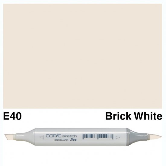 Copic Sketch E40-Brick White - Click Image to Close