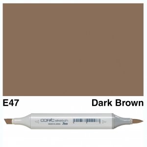 Copic Sketch E47-Dark Brown