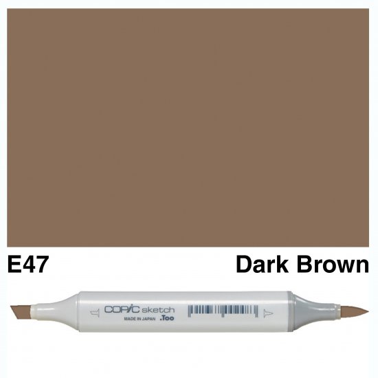 Copic Sketch E47-Dark Brown - Click Image to Close