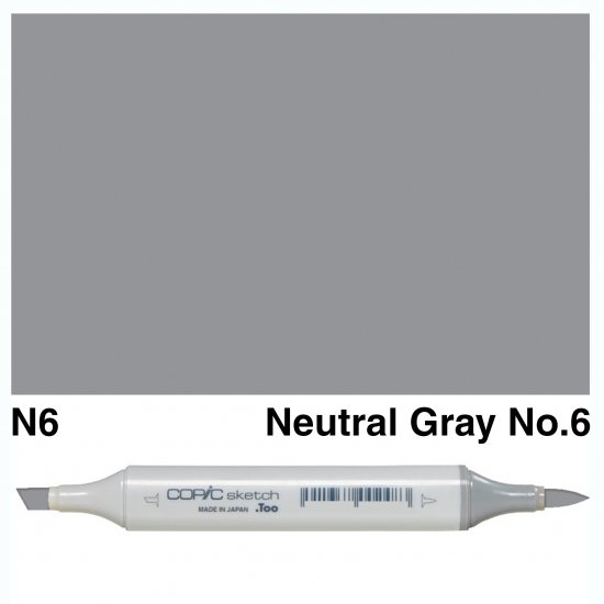Copic Sketch N6-Neutral Gray No.6 - Click Image to Close