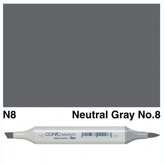 Copic Sketch N8-Neutral Gray No.8 - Click Image to Close